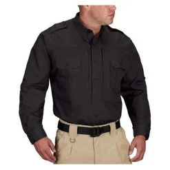 Men's Propper Lightweight Long Sleeve Tactical Dress Shirts Black