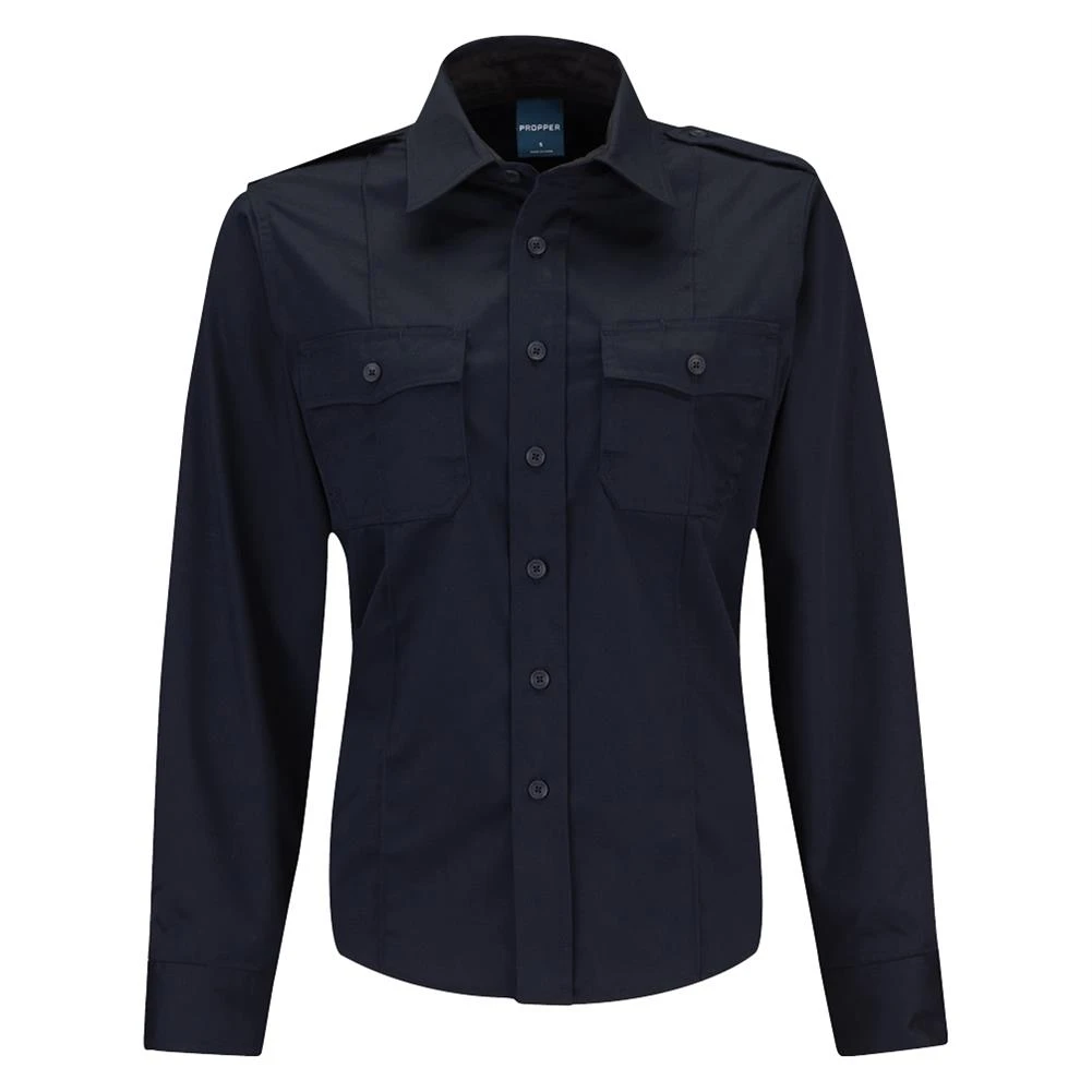 Women's Propper Long Sleeve Class B Twill Shirt Navy~2 3 Women's Propper Long Sleeve Class B Twill Shirt Navy~2