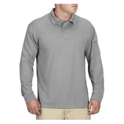 Men's Propper Long Sleeve Uniform Polo Gray~1