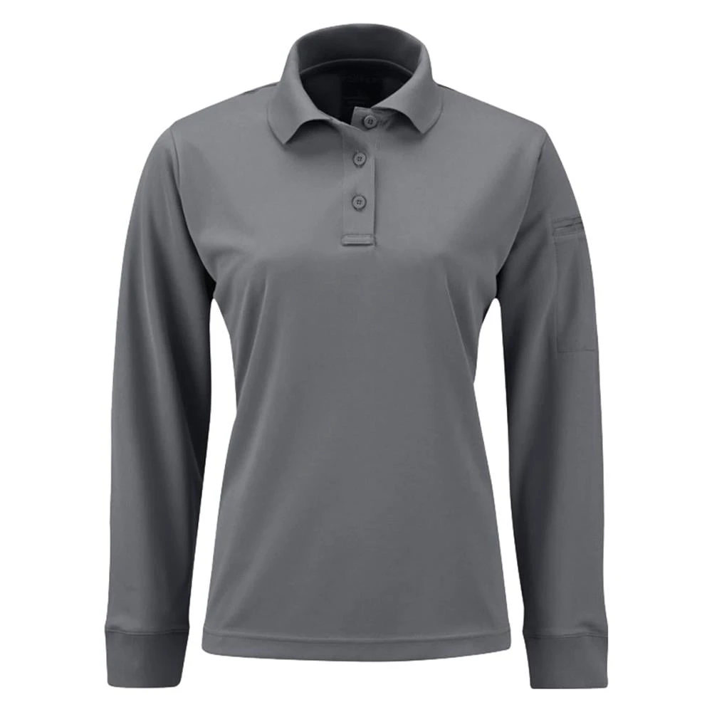 Women's Propper Long Sleeve Uniform Polo Gray~2 3 Women's Propper Long Sleeve Uniform Polo Gray~2