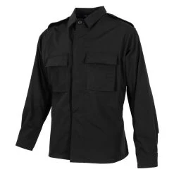 Men's Propper Poly / Cotton Ripstop LS 2-Pocket BDU Shirts Black